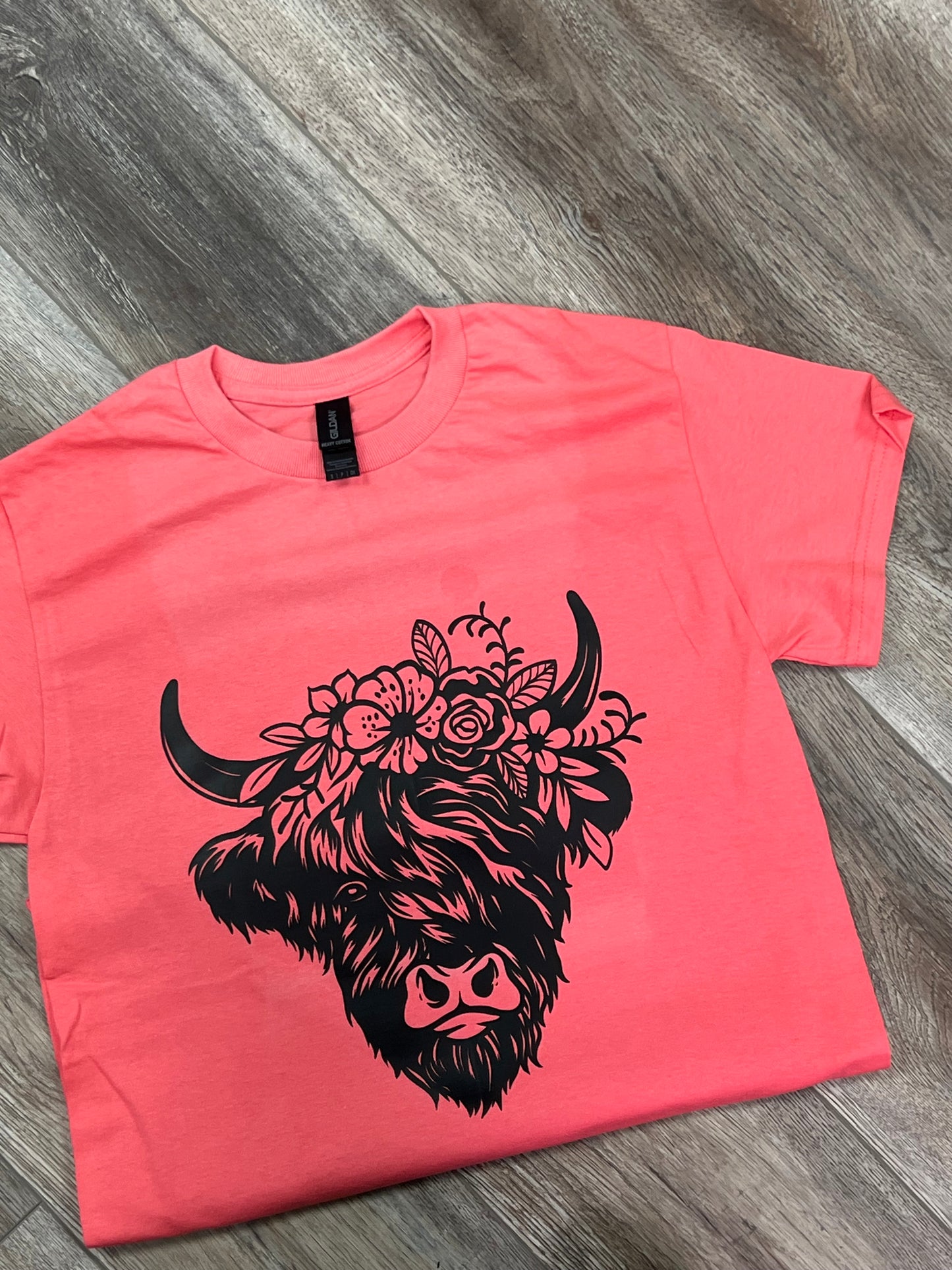 Floral Highland Gildan T-Shirt