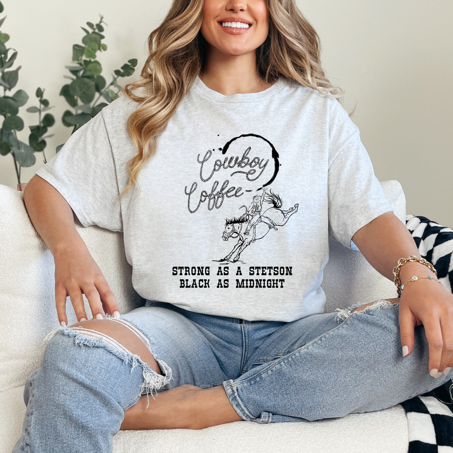 Adult Cowboy Coffee Gildan T-Shirt