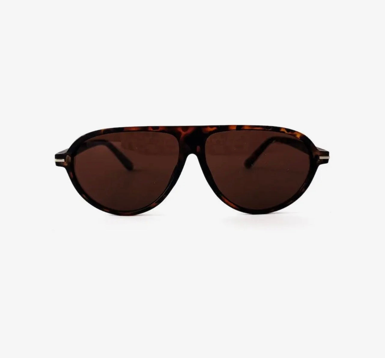 Retro Oval Flat Aviator Sunglasses