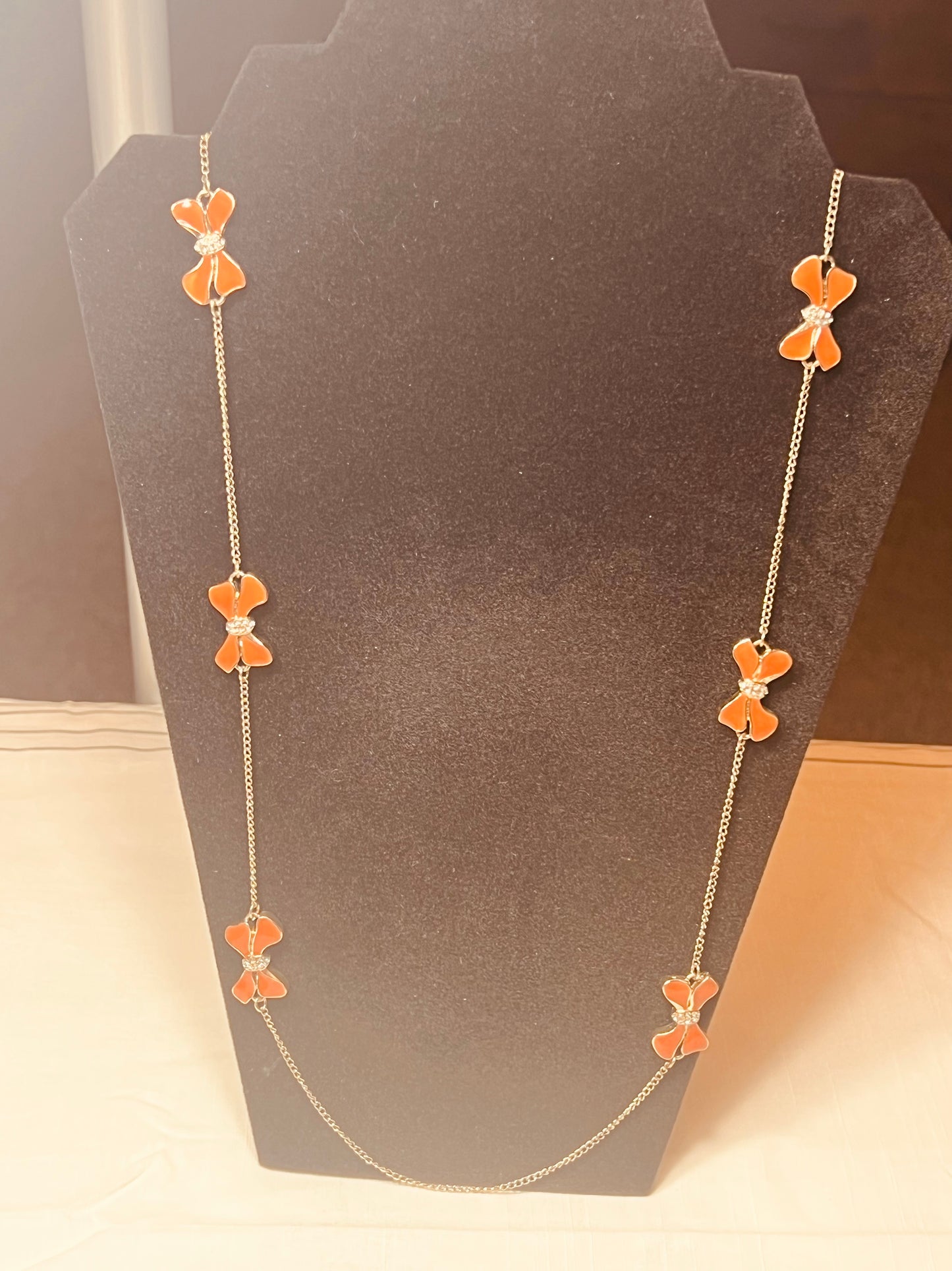 Bow Long Necklace