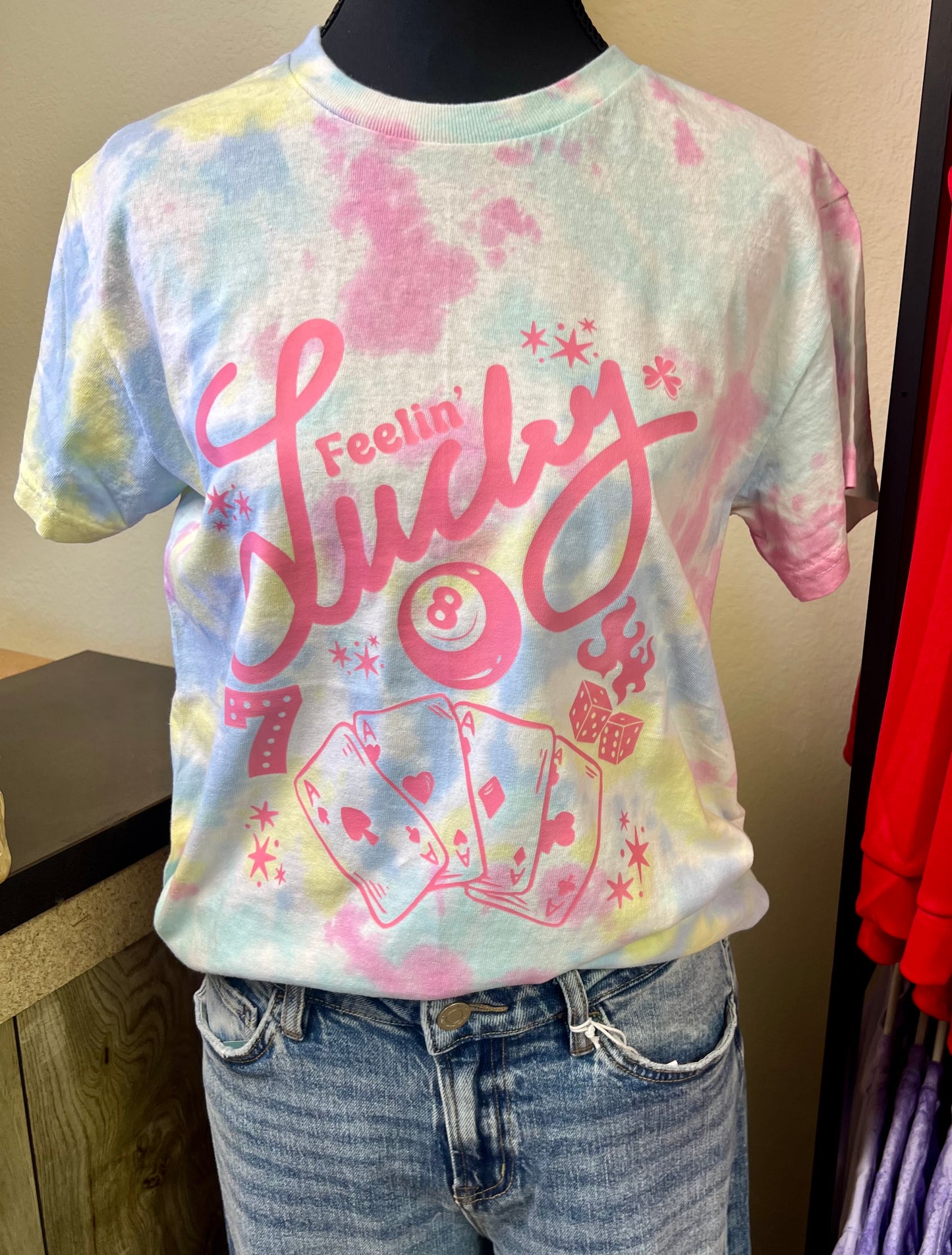 “Feelin’ Lucky” Colortone Tie-Dye T-Shirt