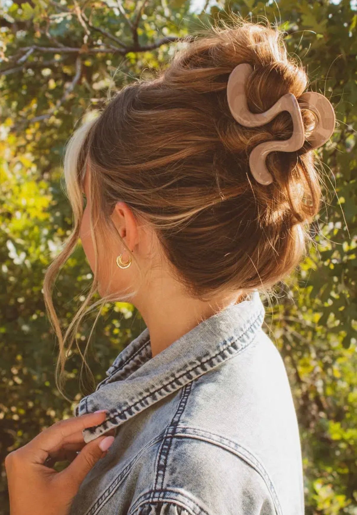 Swirly Sand Claw Clip