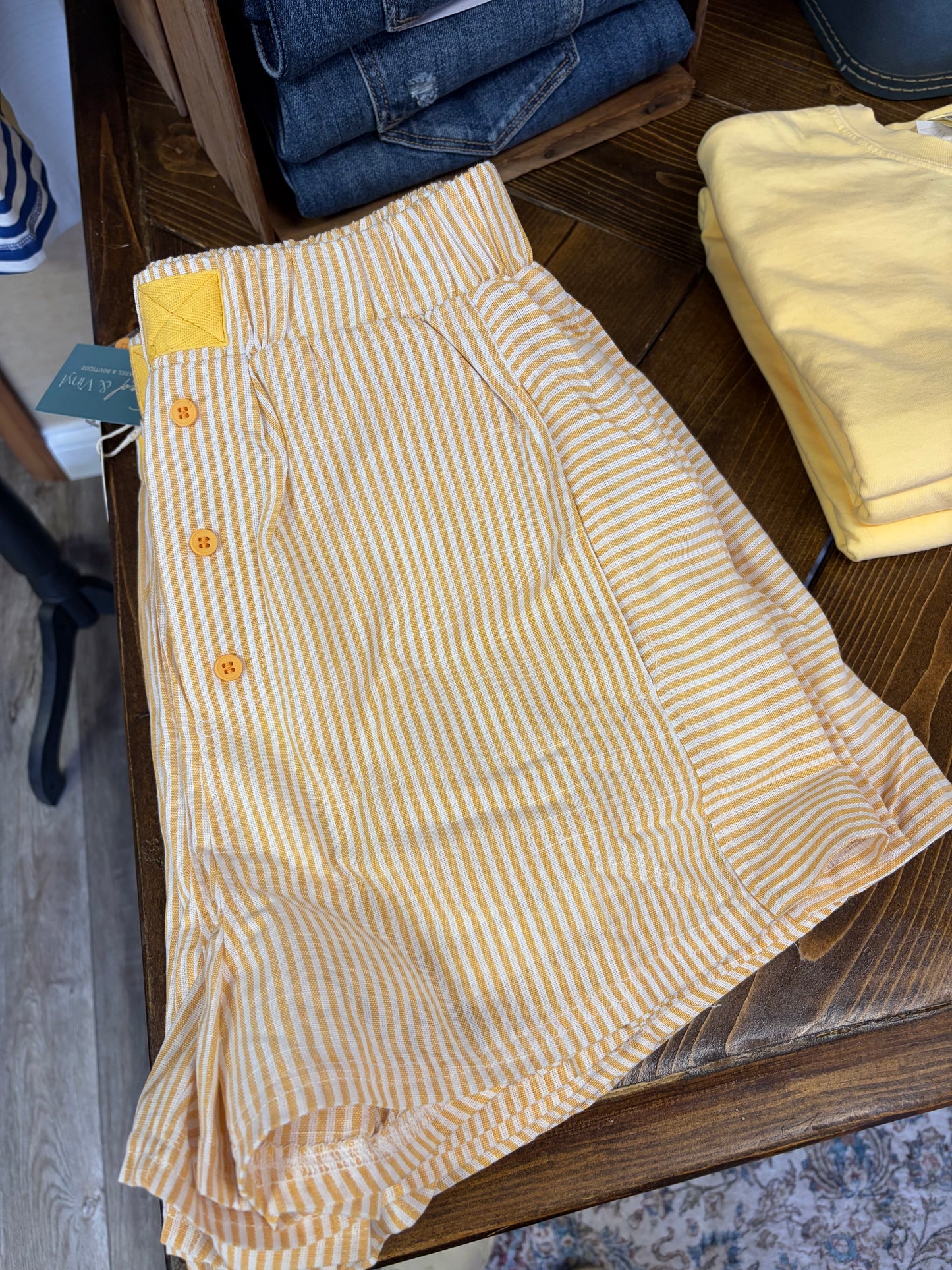 Yellow Striped Boxer Short