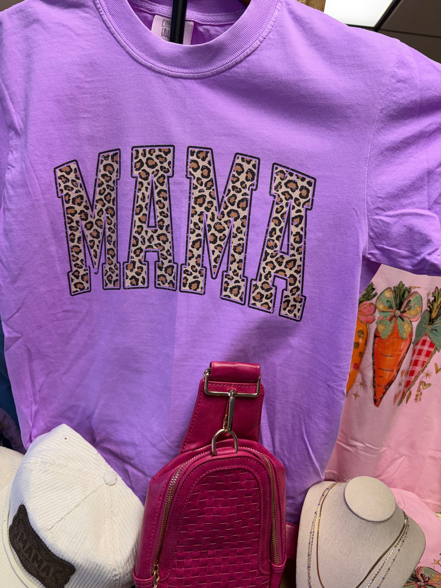 Leopard MAMA Comfort Colors T-Shirt