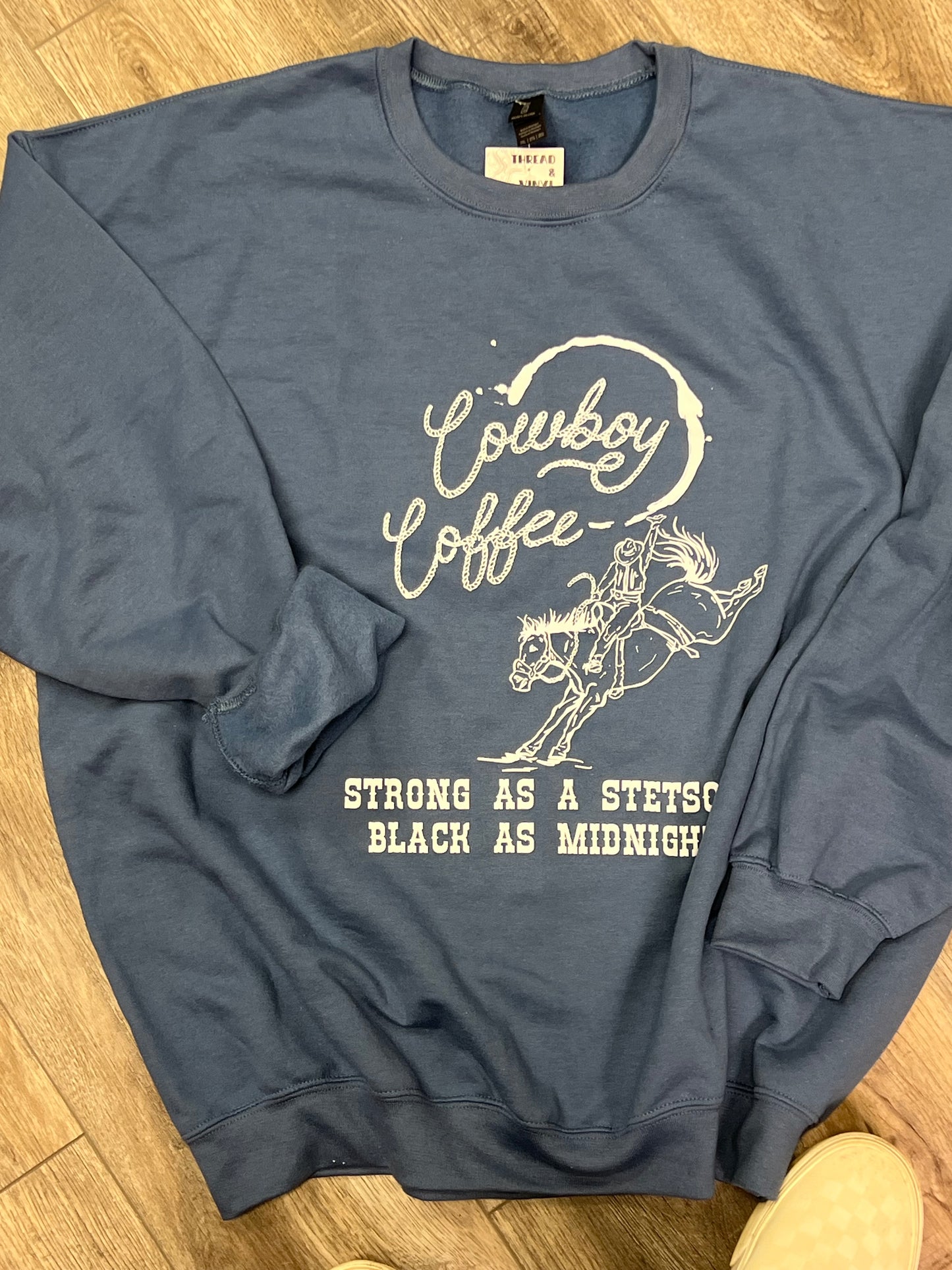Cowboy Coffee Indigo Crewneck Sweatshirt