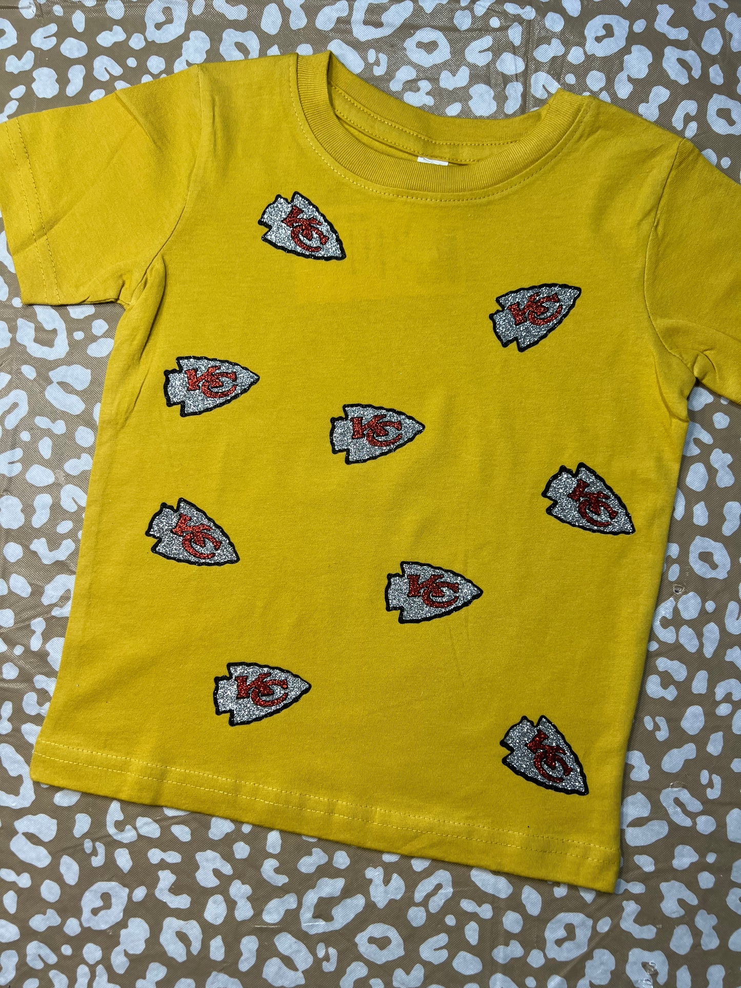 Glitter “KC” Toddler Rabbit Skins T-Shirt