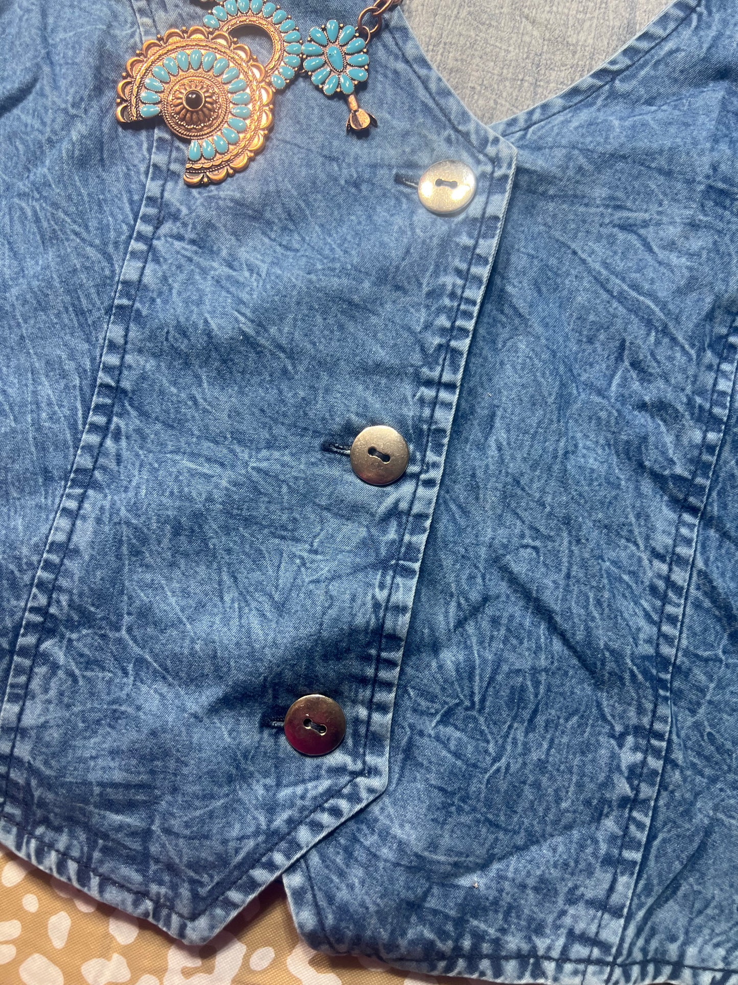 Roper Button Denim Vest