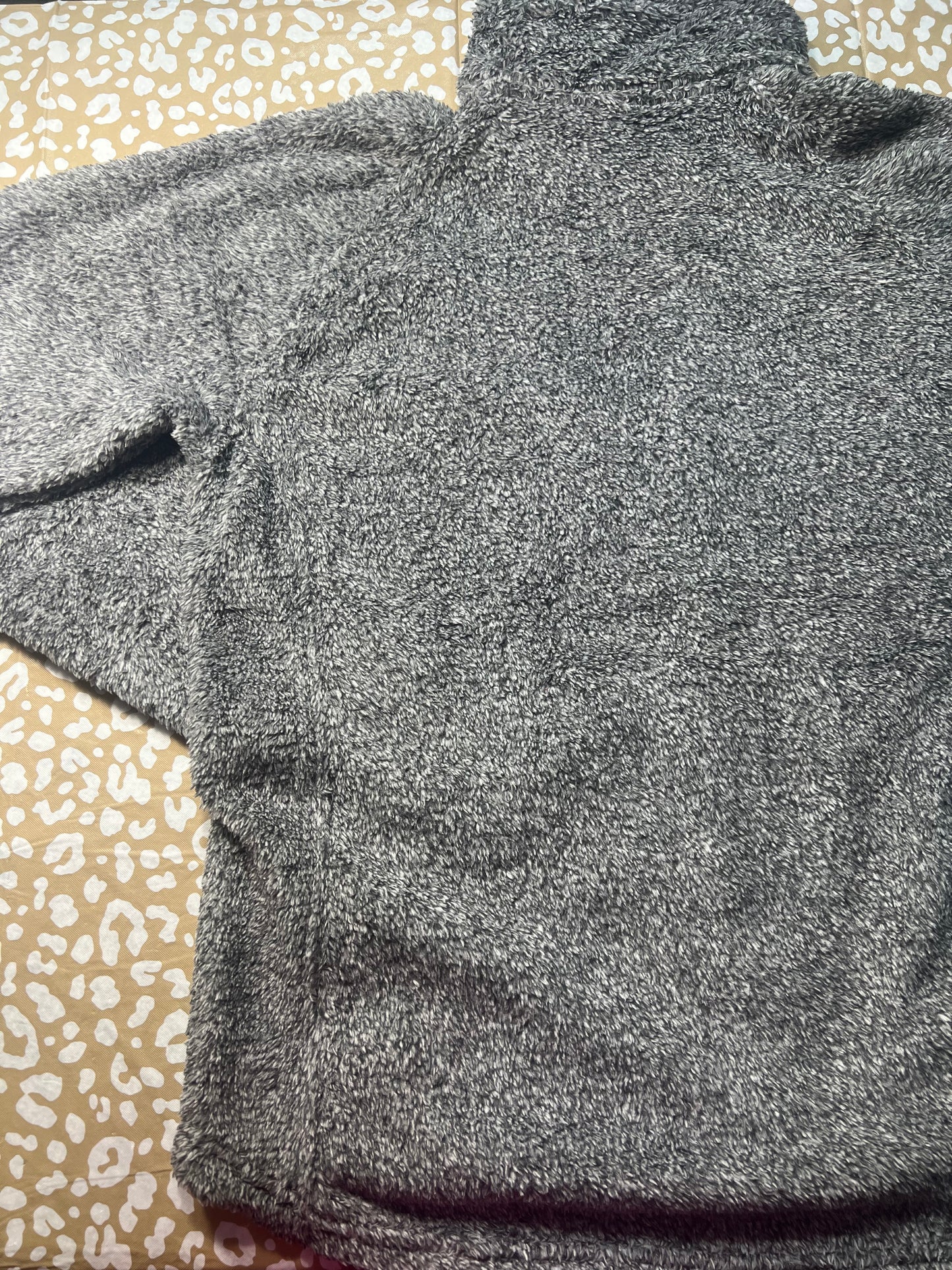 J America Full Zip Grey Fuzzy Jacket