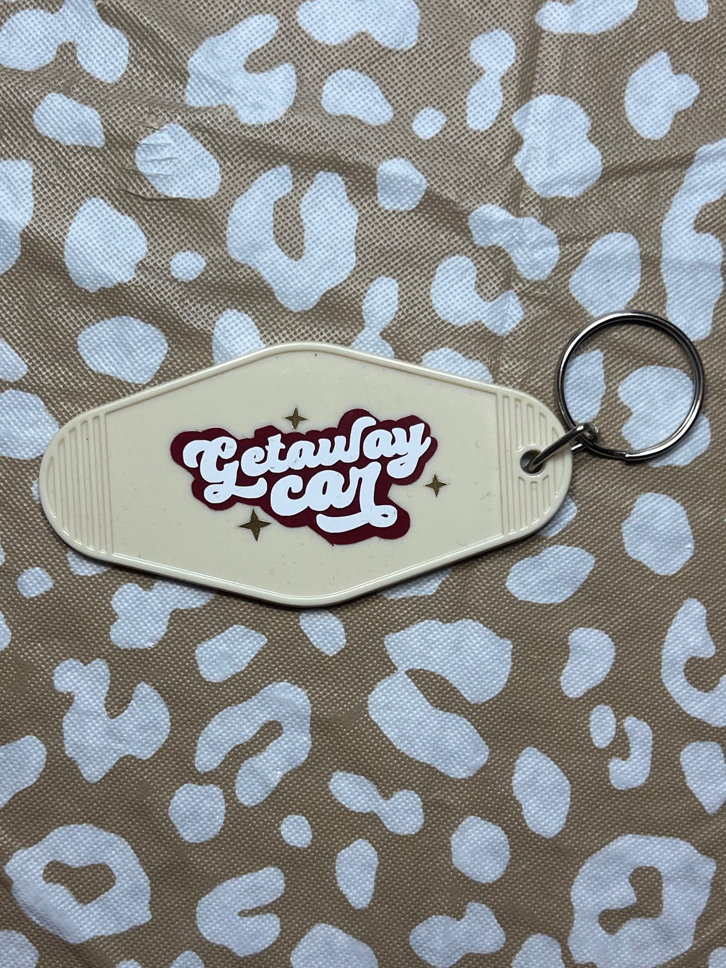 “Getaway Car” Tan Keychain
