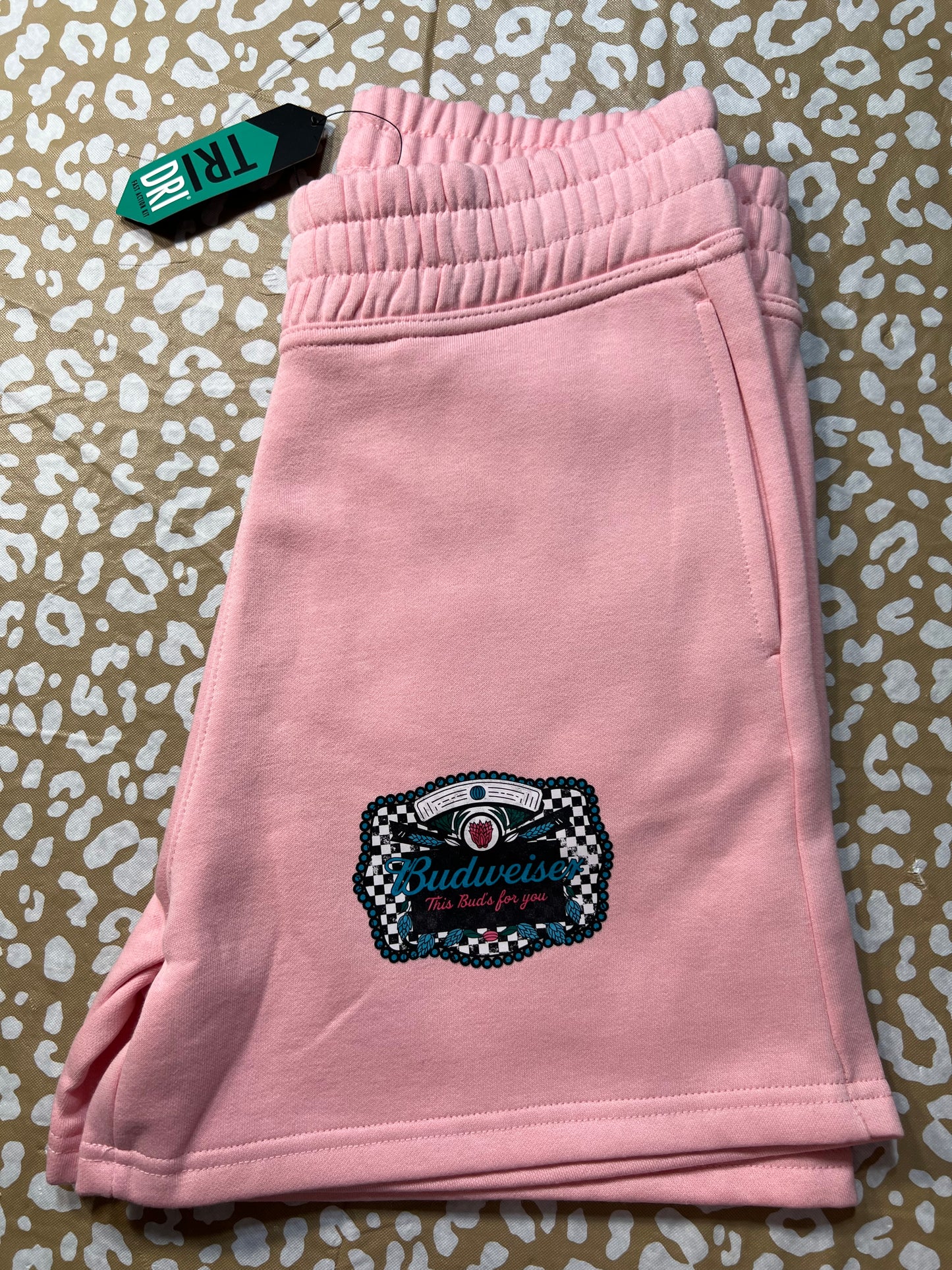 Pink Tri Dri Beer Sweat Shorts