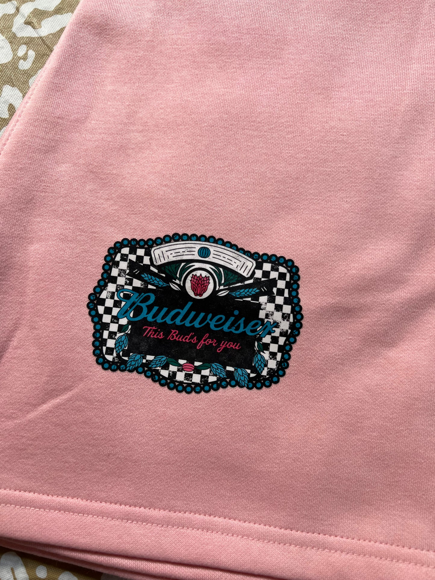 Pink Tri Dri Beer Sweat Shorts