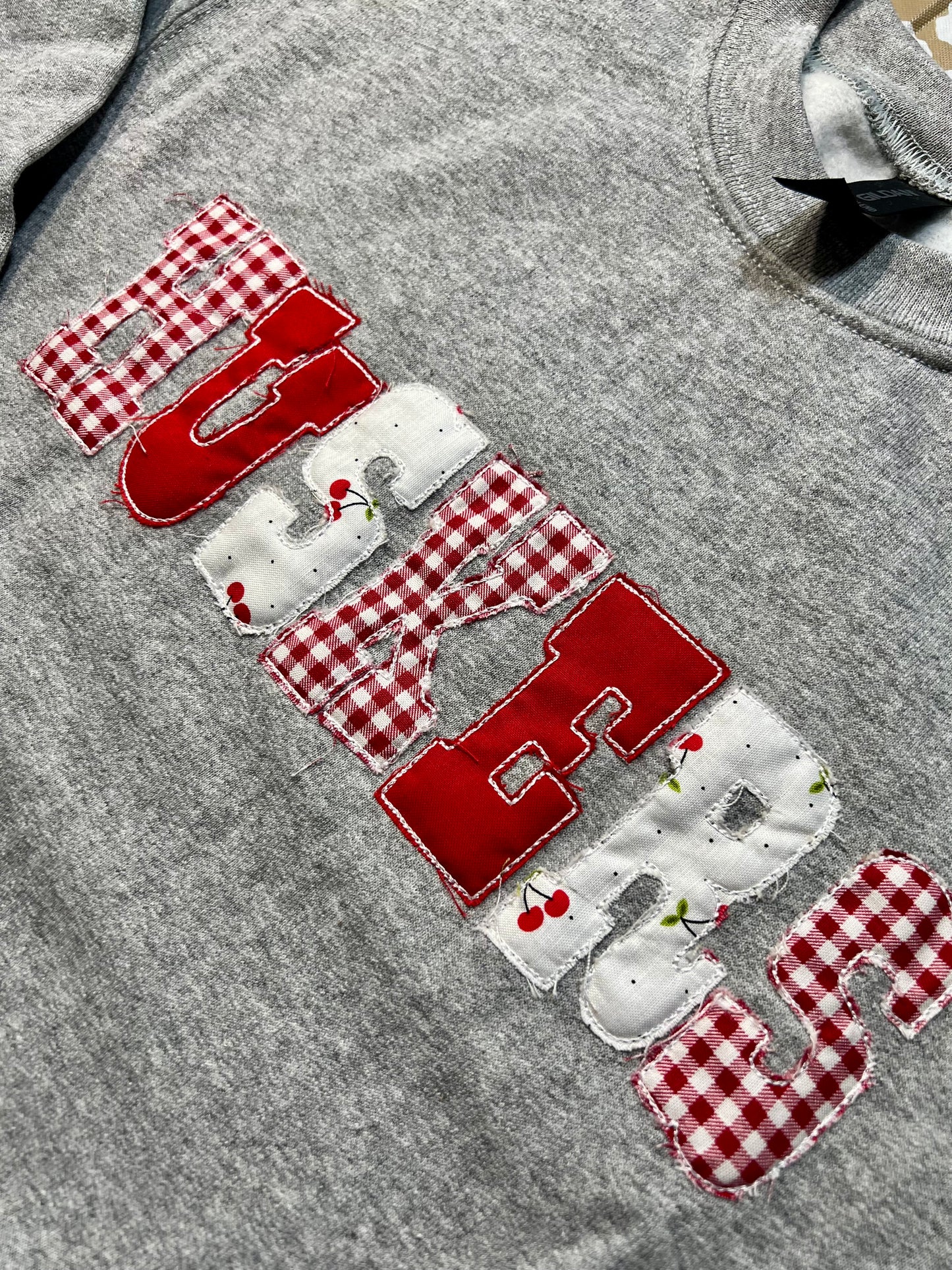 Toddler/Youth Appliqué Grey Gameday Crewneck Sweatshirt