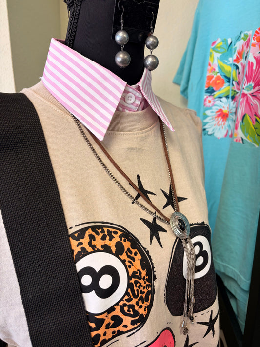 Pink & White Stripe Collar