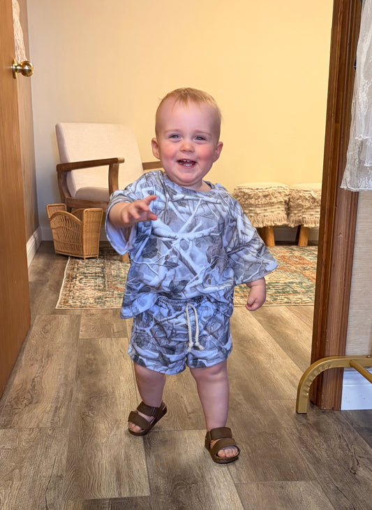 Kids Camo Shorts Set
