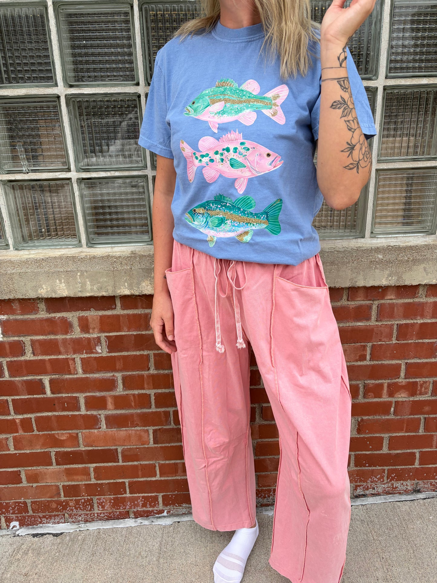Mineral Wash Seam Detail Barrel Pants
