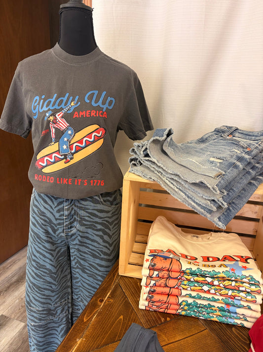 Giddy Up America Comfort Colors T-Shirt