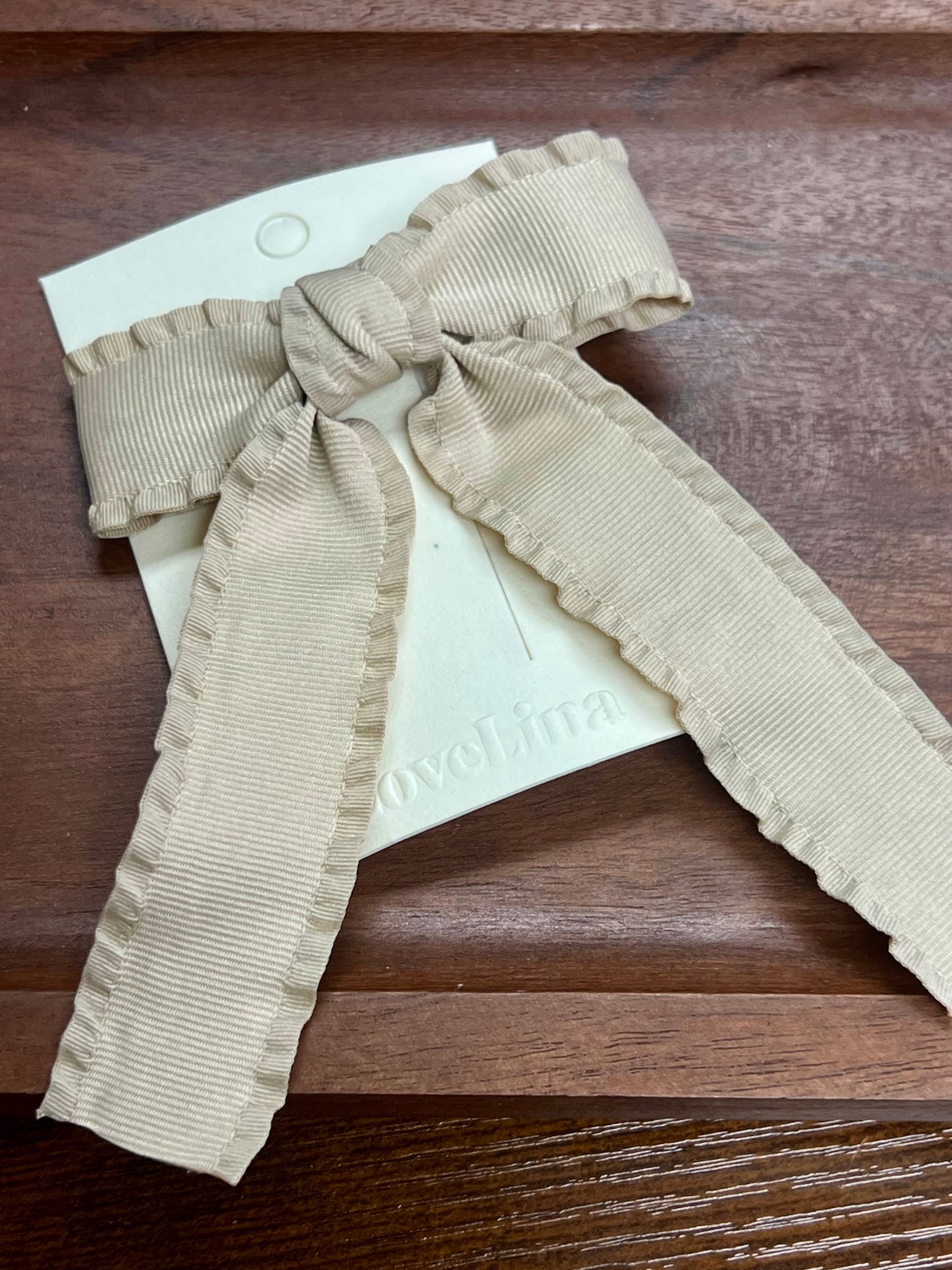 Ruffle Bow Hair Clips