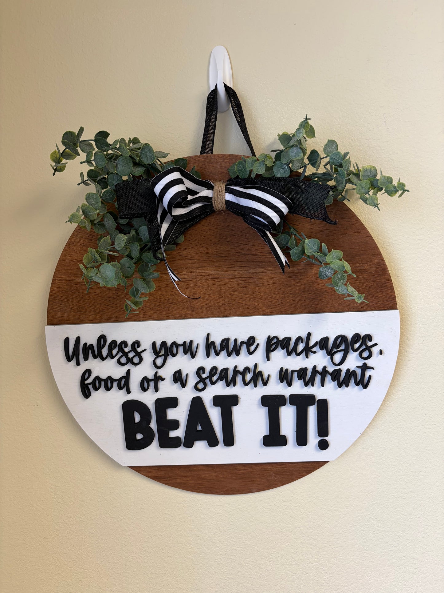 Beat It 18” Door Hanger