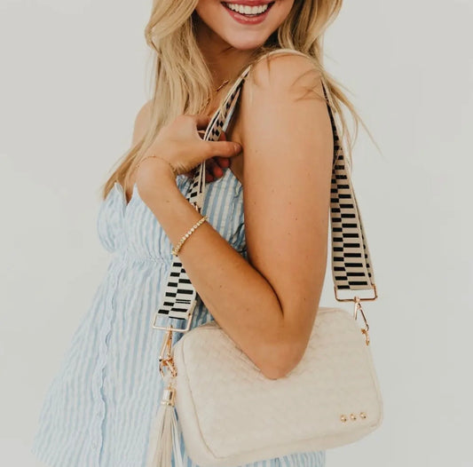 Woven Willow Camera Crossbody Bag