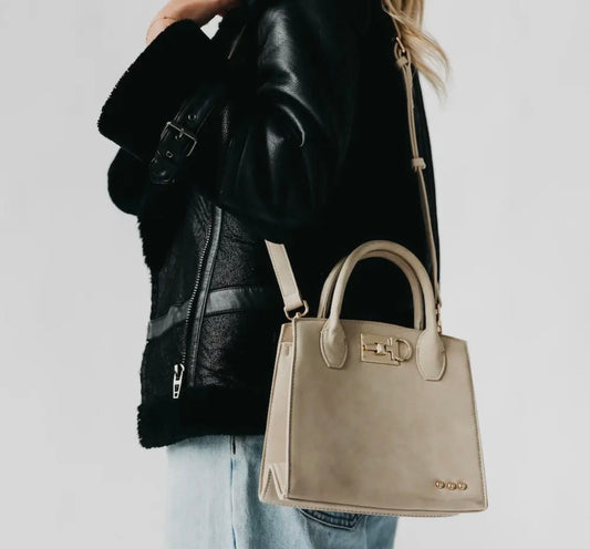 Nixie Nubuck Small Tote (Oat)