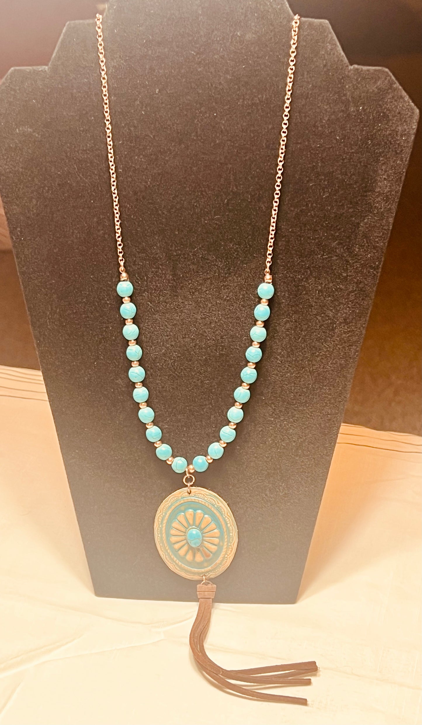 Concho Necklace W/ Matching Earrings
