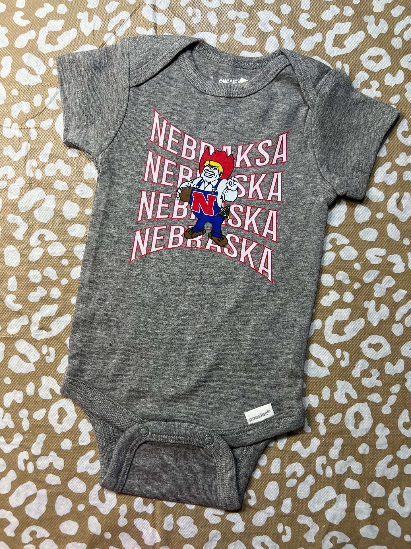 Grey “N” Gerber Onesie