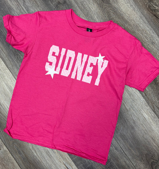 Pink Sidney Youth Gildan T-Shirt