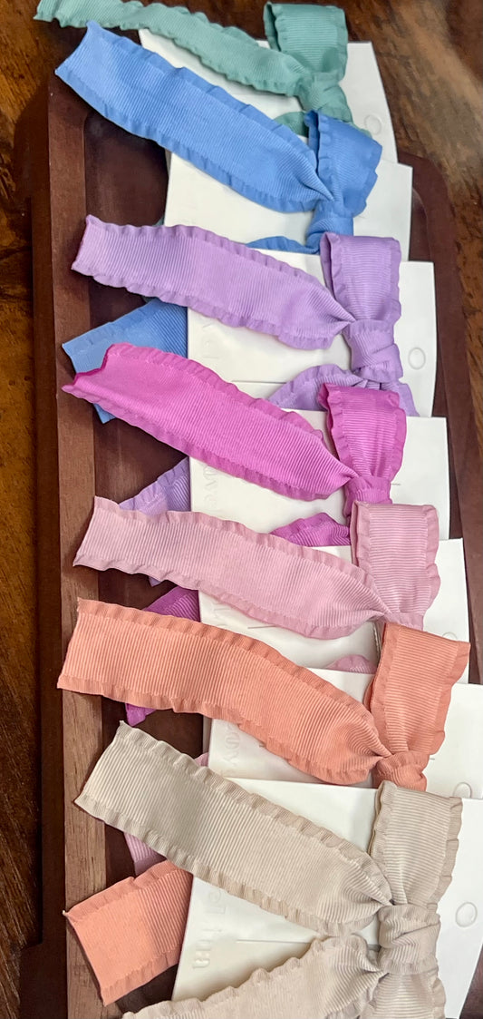 Ruffle Bow Hair Clips (Kids)