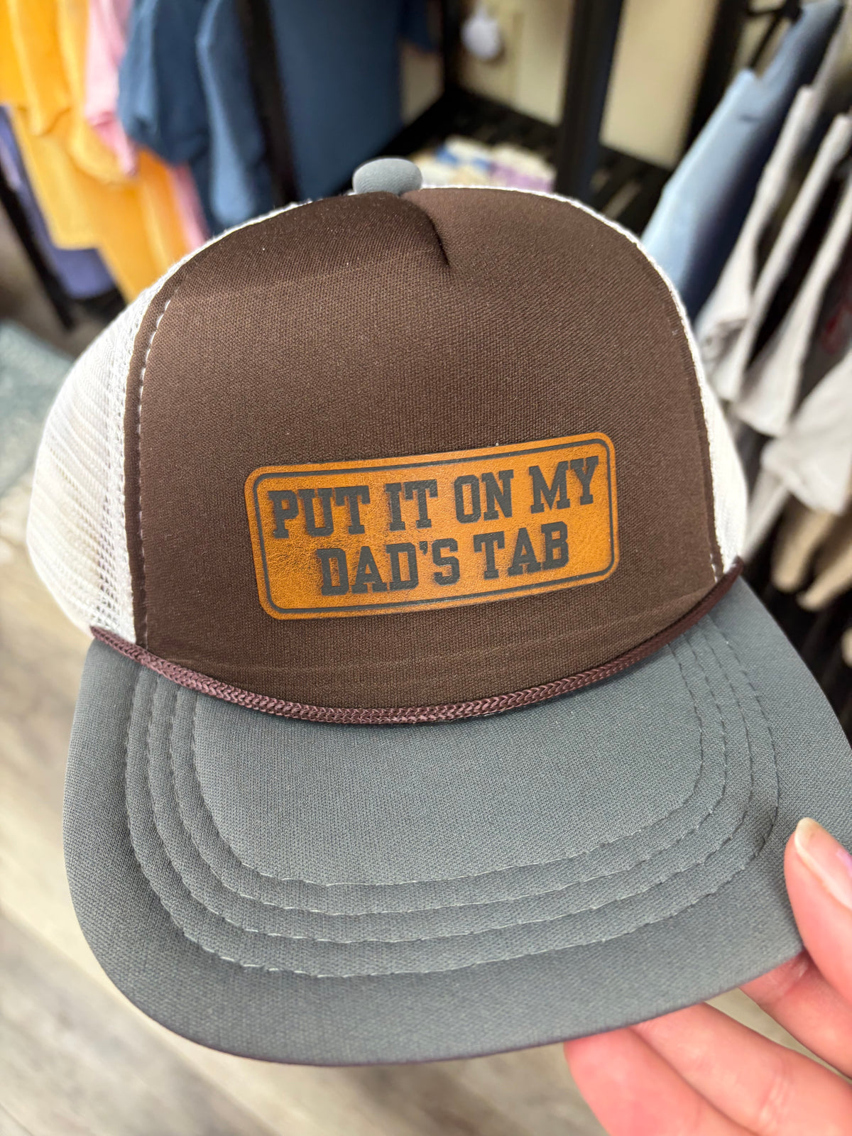 Put It On My Dad’s Tab Toddler Foam Trucker Hat