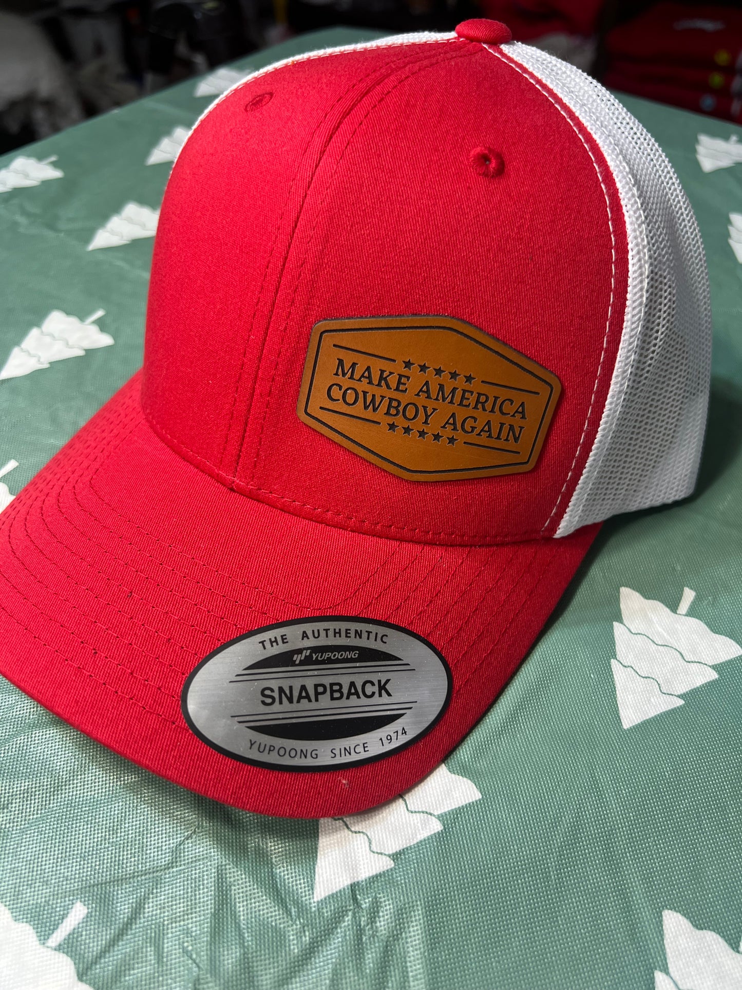 “Make America Cowboy Again” Red Yupoong SnapBack