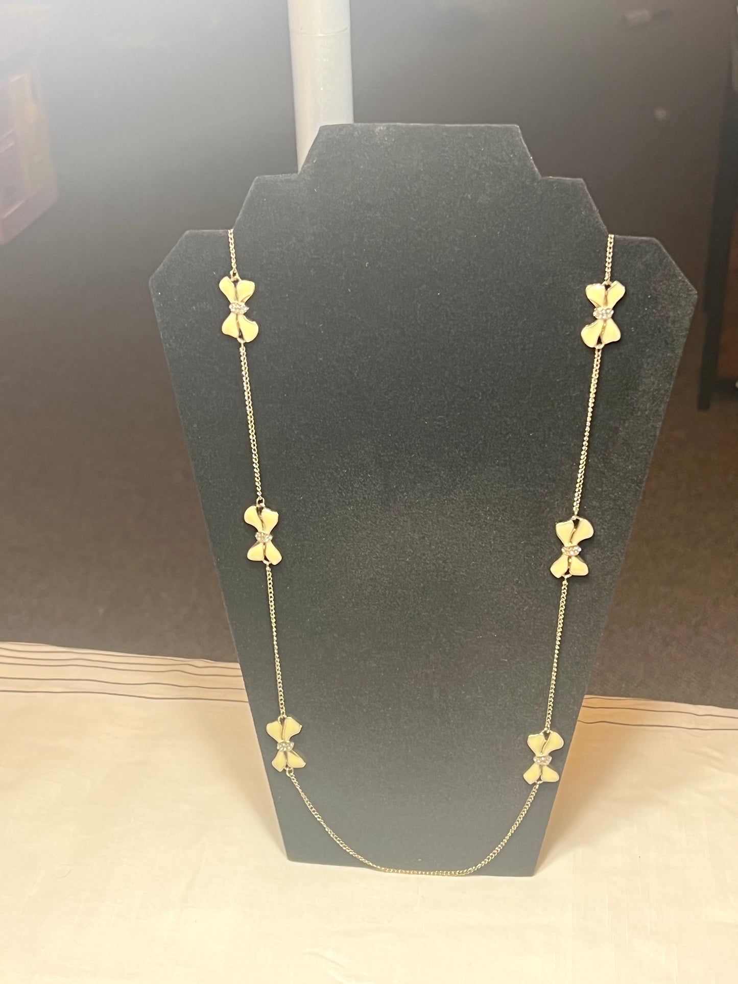 Bow Long Necklace
