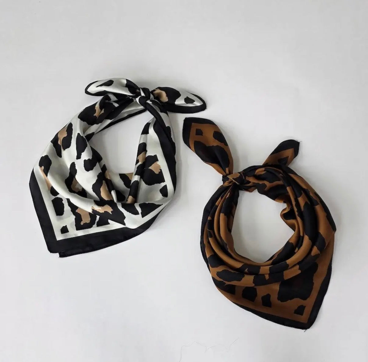 Sylvie Leopard Square Scarf