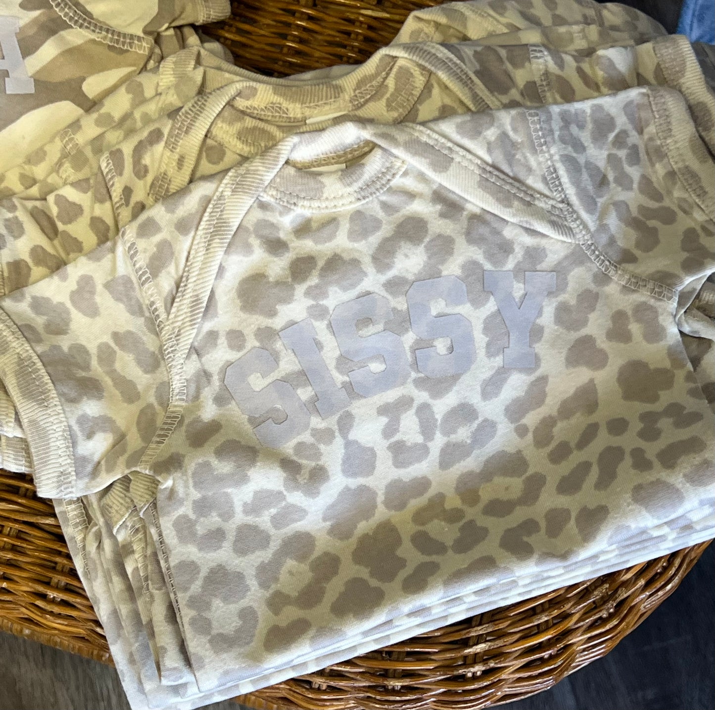 Sissy Leopard Infant Rabbit Skins Onesie