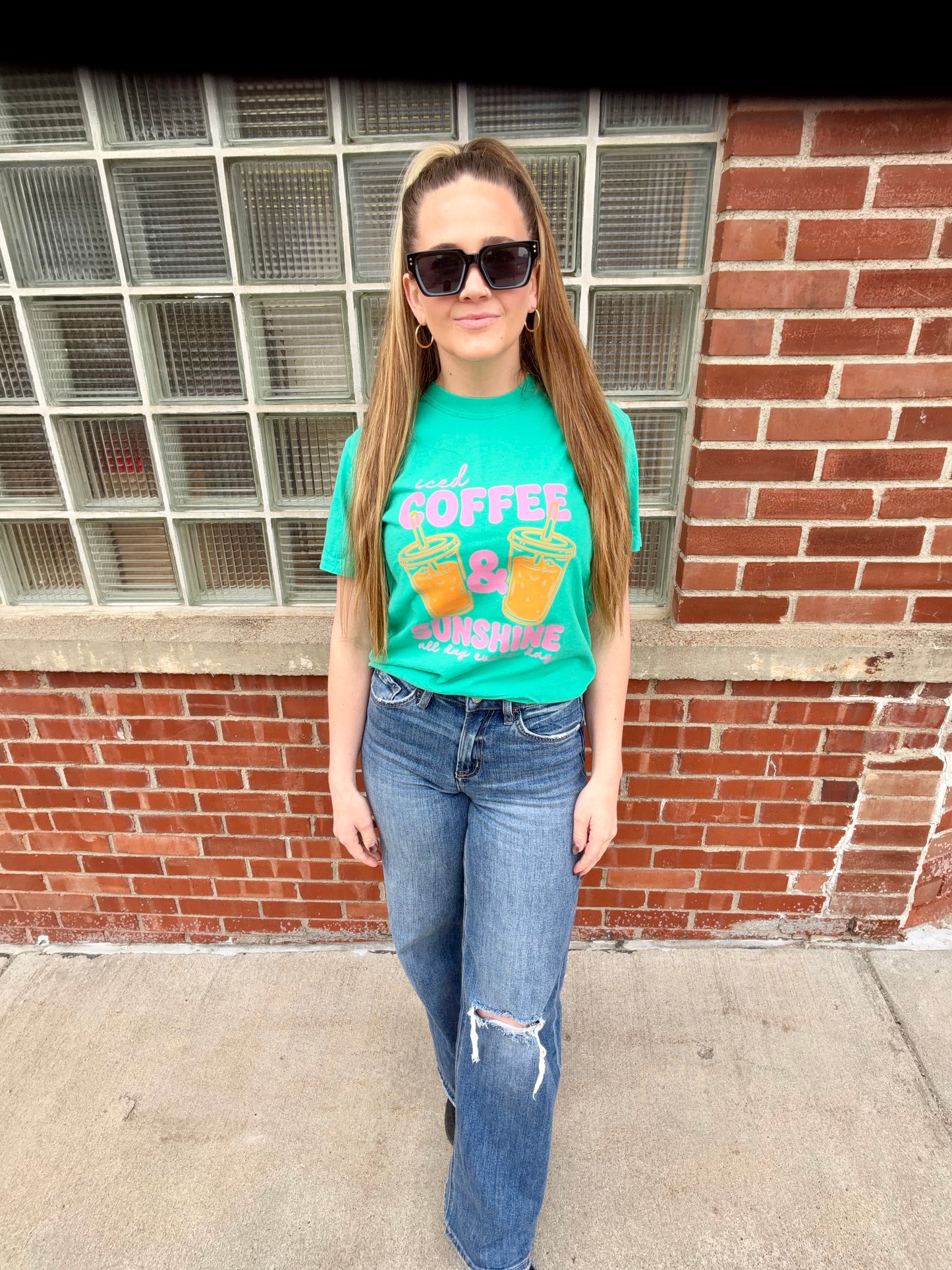 Sunshine & Coffee Comfort Colors T-Shirt