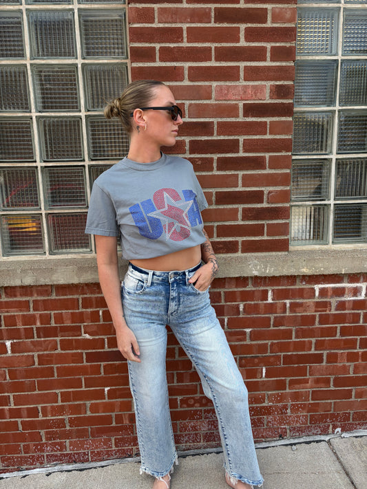 USA Rhinestone Comfort Colors T-Shirt