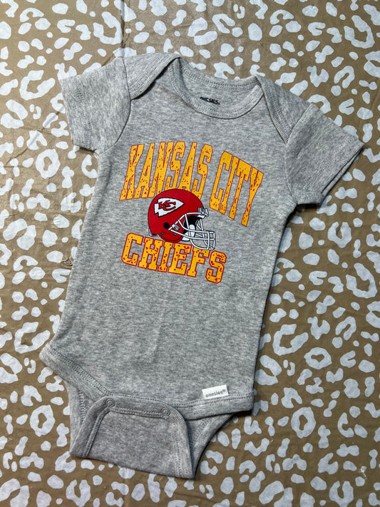 “KC” Gerber Grey Onesie