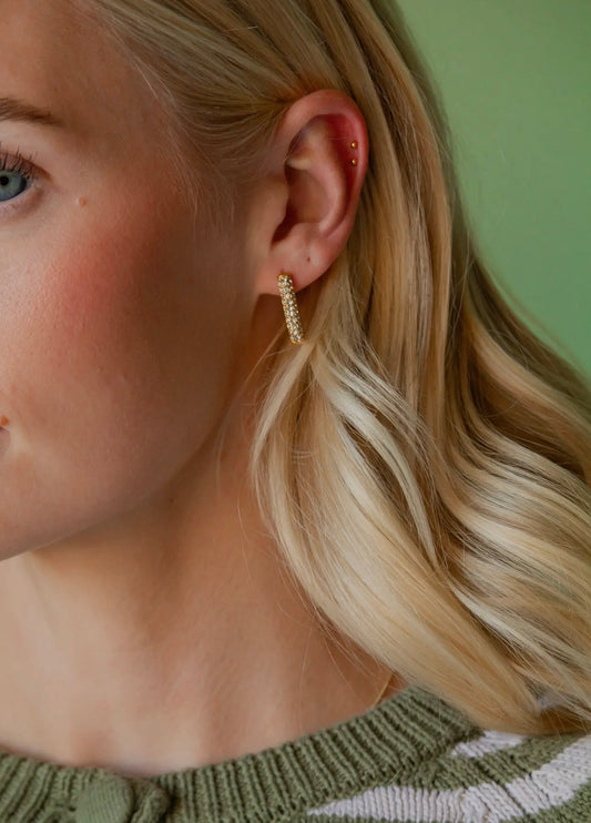 Big Crystal Link Hoops