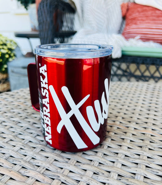 Nebraska 15oz. Stainless Steel Mug