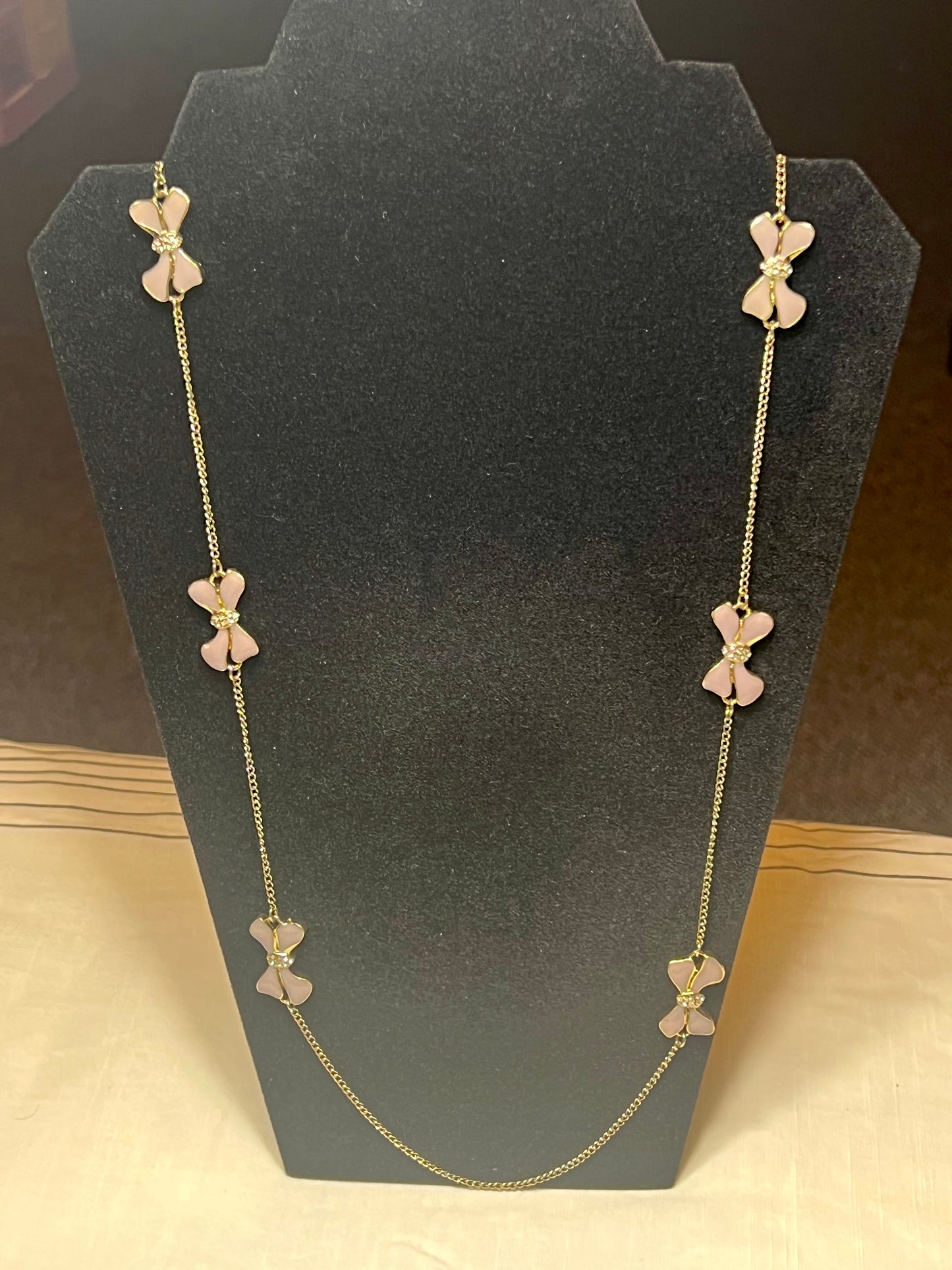 Bow Long Necklace
