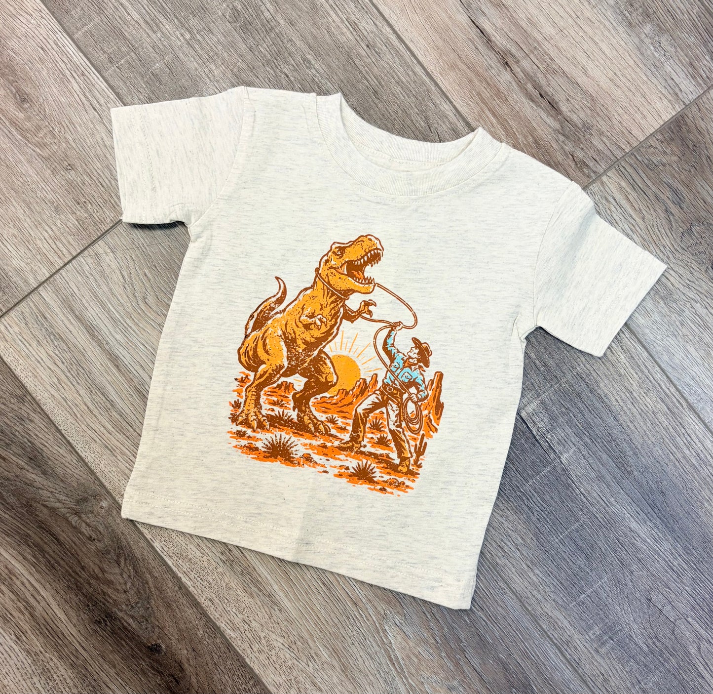 T-Rex Cowboy Infant/Toddler Rabbit Skins T-Shirt