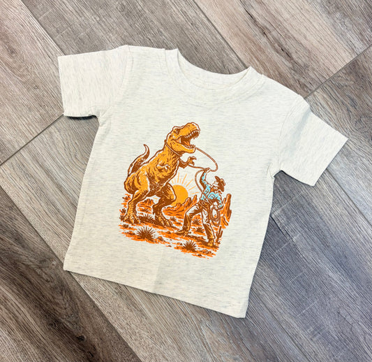 T-Rex Cowboy Infant/Toddler Rabbit Skins T-Shirt