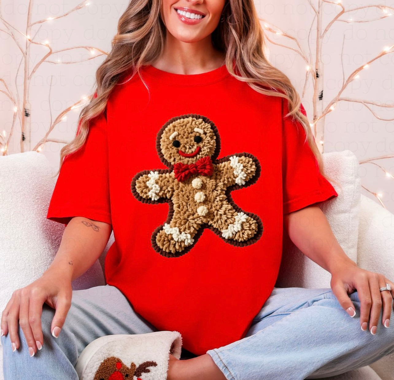 Faux Yarn Gingerbread Man