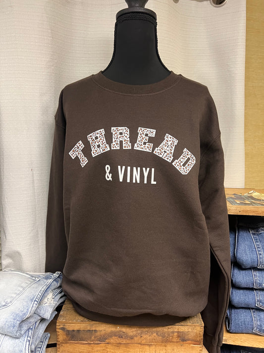 Thread & Vinyl Dark Chocolate Crewneck Sweatshirt