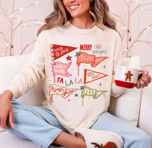 KIDS Christmas Pennant Flags