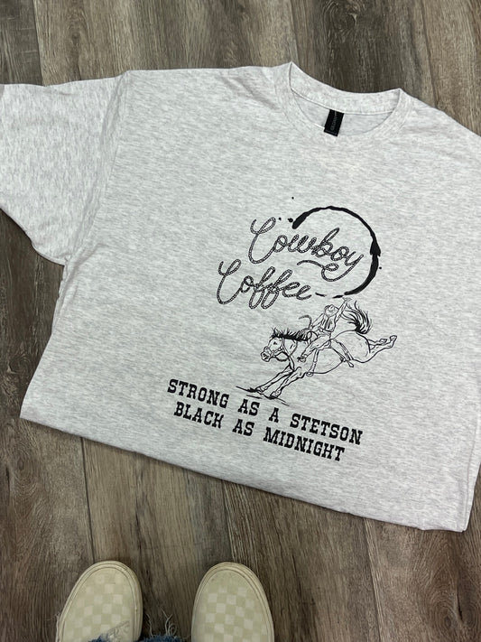 Cowboy Coffee Ash Gildan T-Shirt
