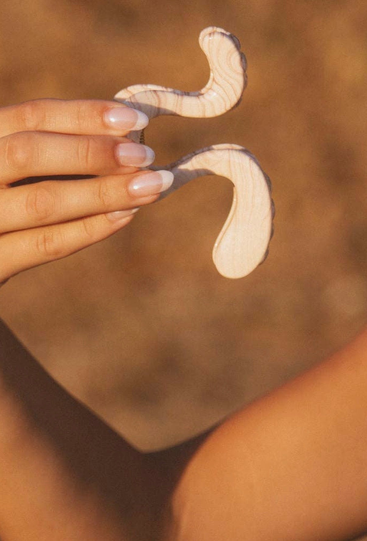 Swirly Sand Claw Clip