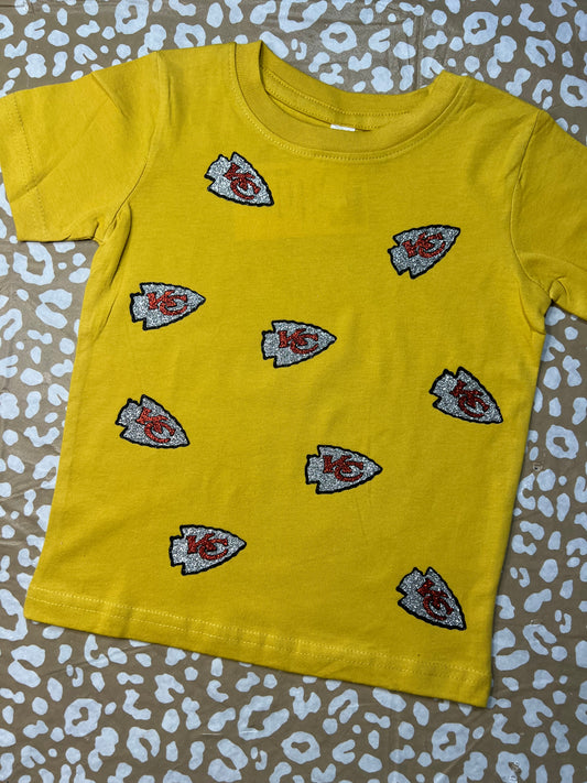 Glitter “KC” Toddler Rabbit Skins T-Shirt