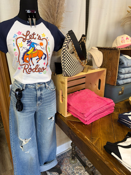 Let’s Rodeo Bella + Canvas Baby Tee