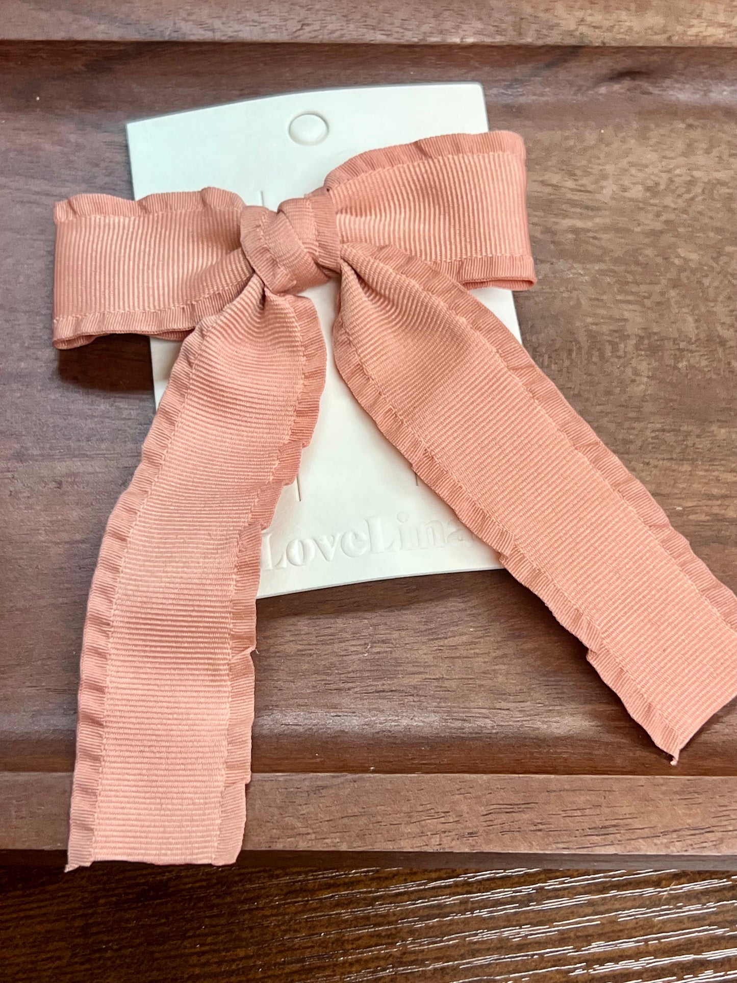 Ruffle Bow Hair Clips