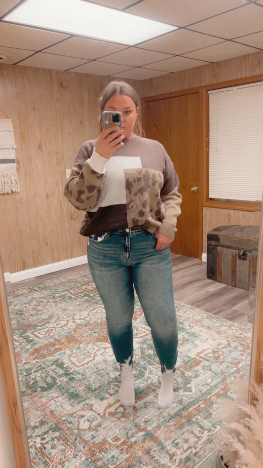 Vervet Plus High Rise Distressed Hem Crop Skinny Jeans